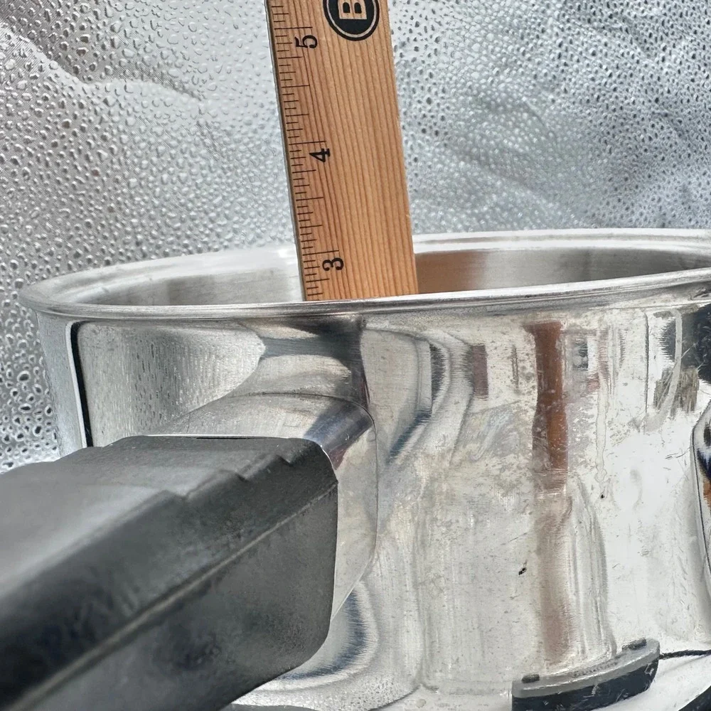 Double Boiler Insert 6in Silver Stainless Steel Pour Spout No Lid